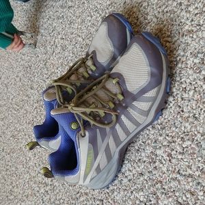 Merrell Womens Siren Edge Q2 Hiking Shoes Gray/White J41324 Low Top Lace Up sz 9